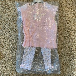 18 MO Infant Pink Floral & Lace Pattern 2pc Set